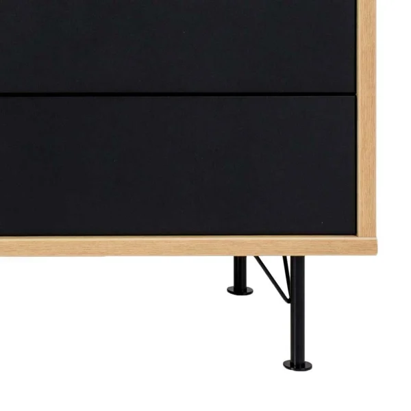 Moderne Anrichte In Schwarz & Eichefarben Chicron Ohne Griffe 4