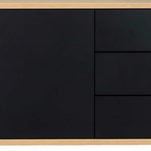 Moderne Anrichte In Schwarz & Eichefarben Chicron Ohne Griffe 15
