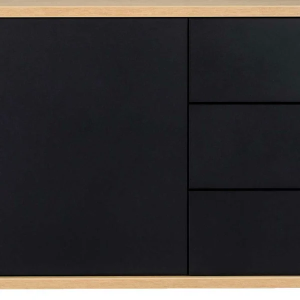 Moderne Anrichte In Schwarz & Eichefarben Chicron Ohne Griffe 6