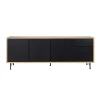 Moderne Anrichte In Schwarz & Eichefarben Chicron Ohne Griffe 22