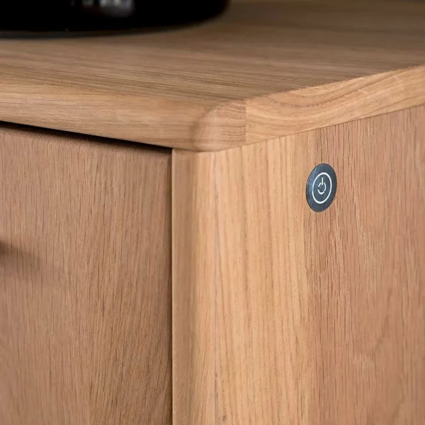 Modernes Eiche Sideboard Mit Glaseinsätzen – Assela 6