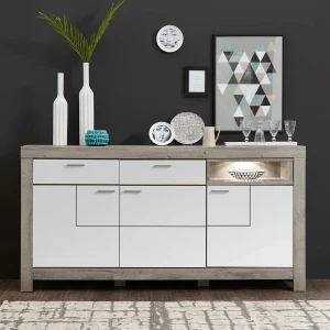 Modernes Sideboard Beleuchtet Lopalo 197cm Breit 8