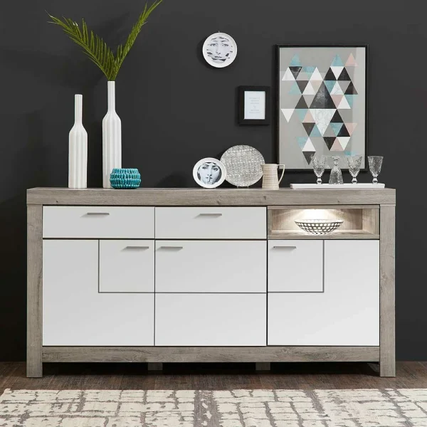 Modernes Sideboard Beleuchtet Lopalo 197cm Breit 3