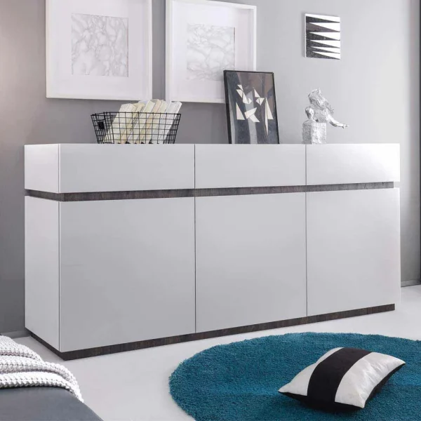 Modernes Sideboard In Weiß Mit Wenge – Omidas 3