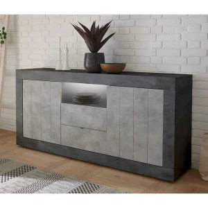 Modernes Sockel Sideboard In Beton Grau – Calla 10