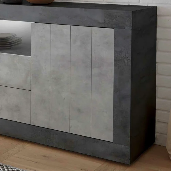 Modernes Sockel Sideboard In Beton Grau – Calla 5