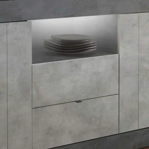 Modernes Sockel Sideboard In Beton Grau – Calla 16