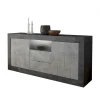 Modernes Sockel Sideboard In Beton Grau – Calla 22