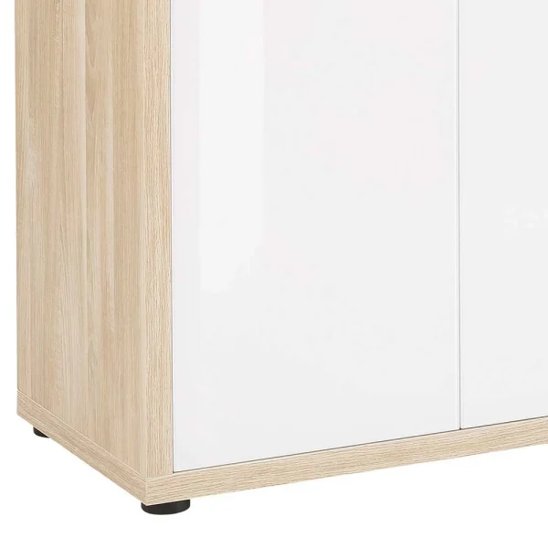 Niedriger Aktenordnerschrank In Weiß & Eiche – Xedno 4