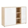 Niedriger Aktenordnerschrank In Weiß & Eiche – Xedno 14