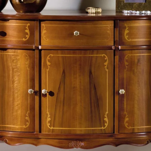 Nussbaumfarbenes Sideboard Dentro Im Barock Design 4