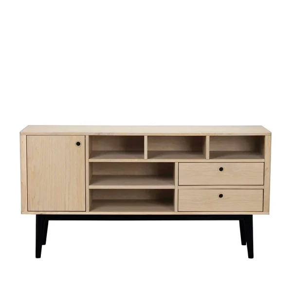 Offenes Retro Sideboard Jumeco In Holz White Wash 3