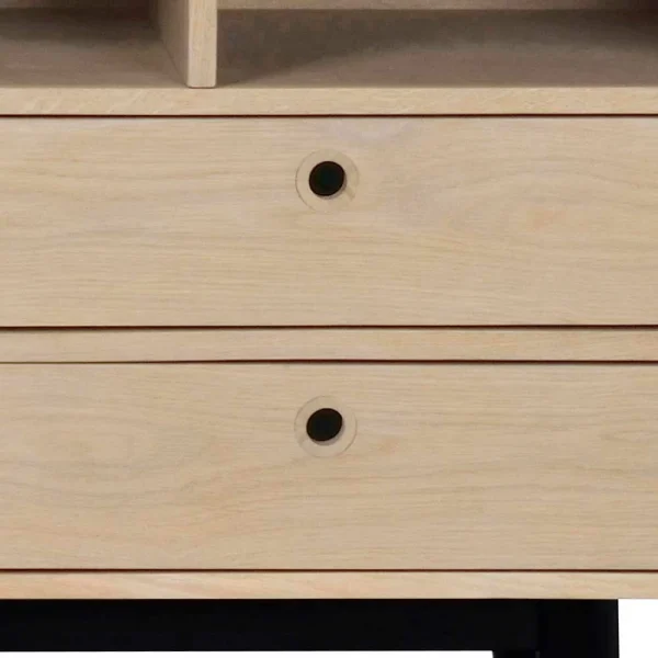 Offenes Retro Sideboard Jumeco In Holz White Wash 5