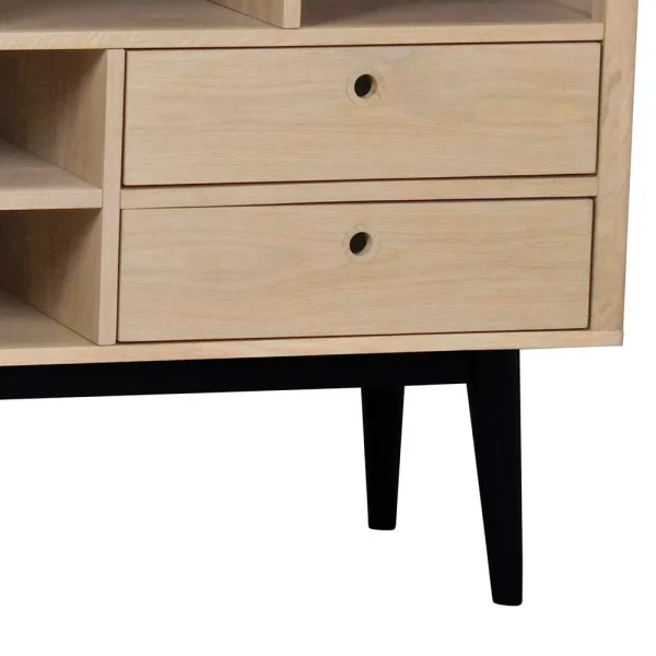 Offenes Retro Sideboard Jumeco In Holz White Wash 7