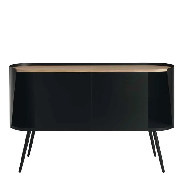 Ovales Design-Sideboard In Schwarz – Ezaja 4