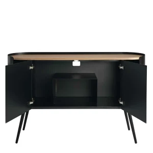 Ovales Design-Sideboard In Schwarz – Ezaja 18