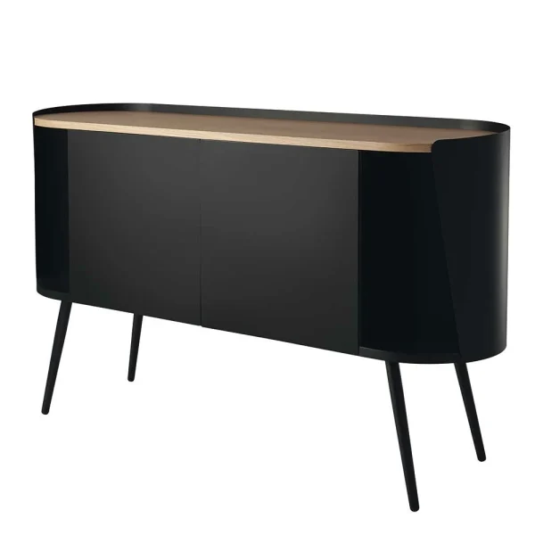 Ovales Design-Sideboard In Schwarz – Ezaja 1