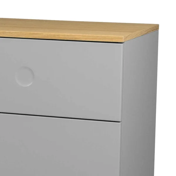 Push-2-Open Sideboard In Grau & Eichefarben Revanio 192cm Breit 6
