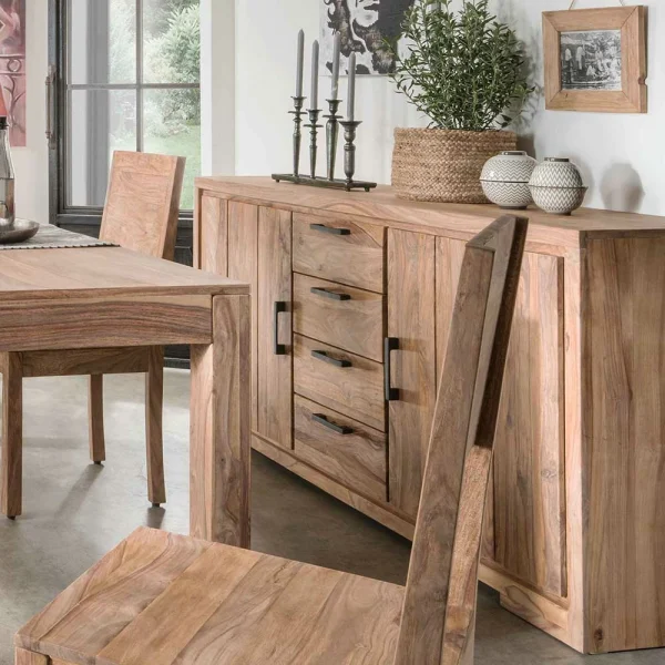 Rustikales Sheesham Sideboard 2-türig – Asmadova 6