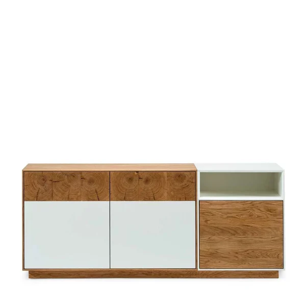 Schlichtes Design Sideboard In Weiß & Eiche – Smonia 3