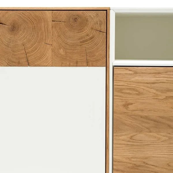 Schlichtes Design Sideboard In Weiß & Eiche – Smonia 5