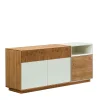 Schlichtes Design Sideboard In Weiß & Eiche – Smonia 17