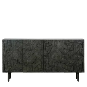 Schwarzes Sideboard Mit Schnitzereien Front – Eiken 10