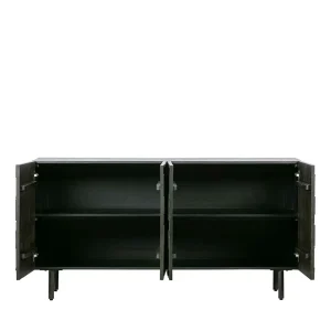 Schwarzes Sideboard Mit Schnitzereien Front – Eiken 14