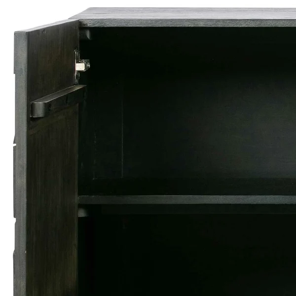 Schwarzes Sideboard Mit Schnitzereien Front – Eiken 6