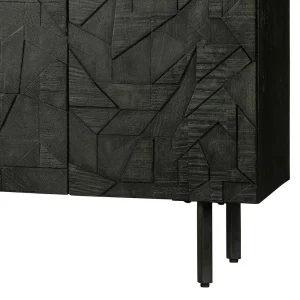 Schwarzes Sideboard Mit Schnitzereien Front – Eiken 18