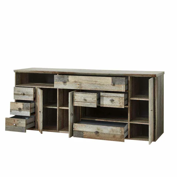 Shabby Sideboard Curacon In Grau Treibholz Dekor 4