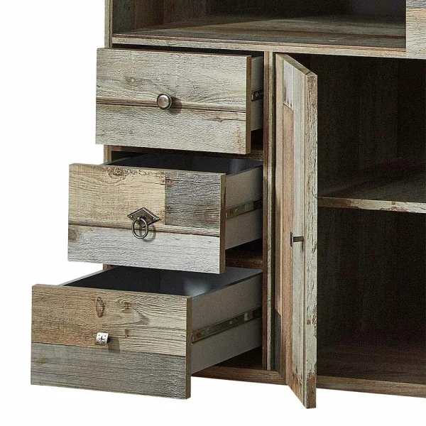 Shabby Sideboard Curacon In Grau Treibholz Dekor 5
