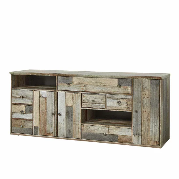 Shabby Sideboard Curacon In Grau Treibholz Dekor 1