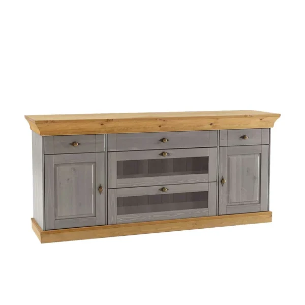 Sideboard Cempino In Grau Kiefer Teilmassiv 3