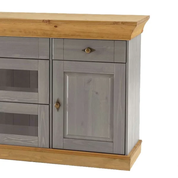 Sideboard Cempino In Grau Kiefer Teilmassiv 4