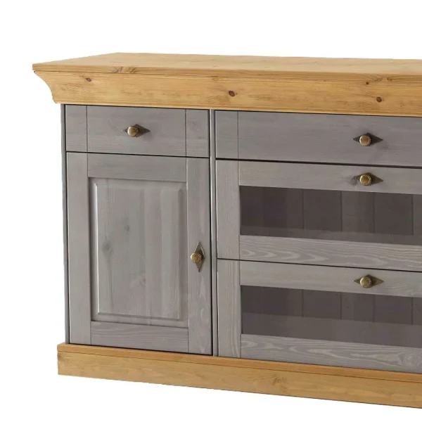 Sideboard Cempino In Grau Kiefer Teilmassiv 5