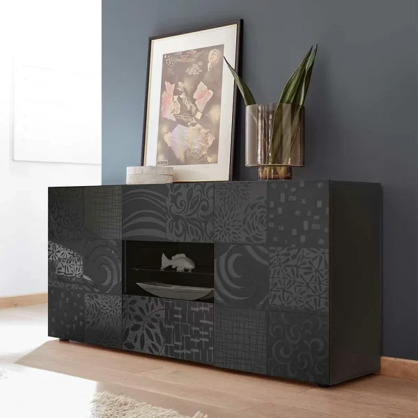 Sideboard In Anthrazit Glänzend Lackiert – Ipatal I 3