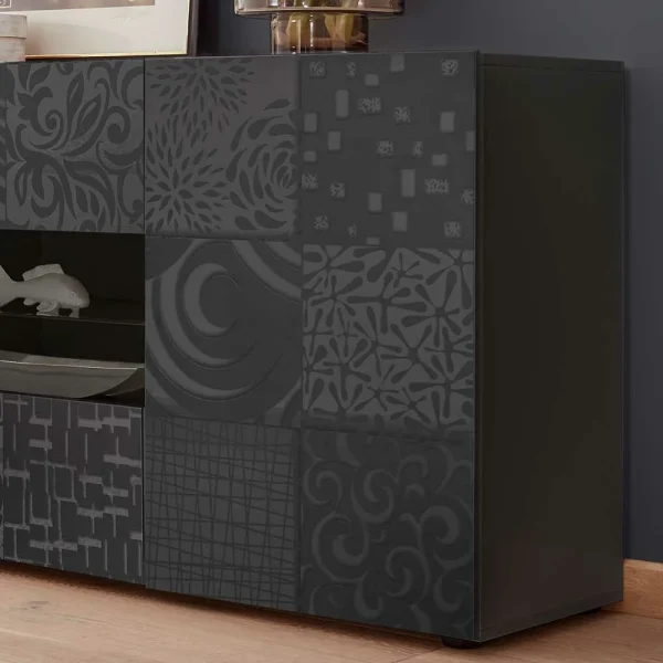 Sideboard In Anthrazit Glänzend Lackiert – Ipatal I 6