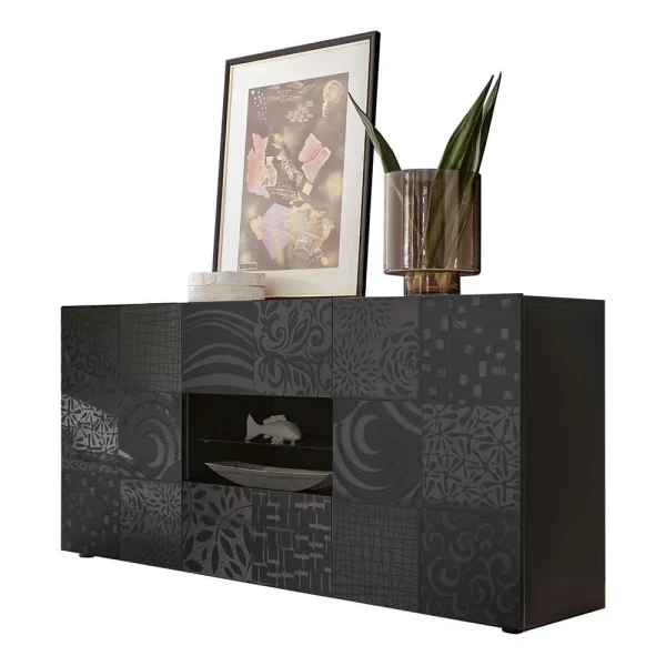 Sideboard In Anthrazit Glänzend Lackiert – Ipatal I 1