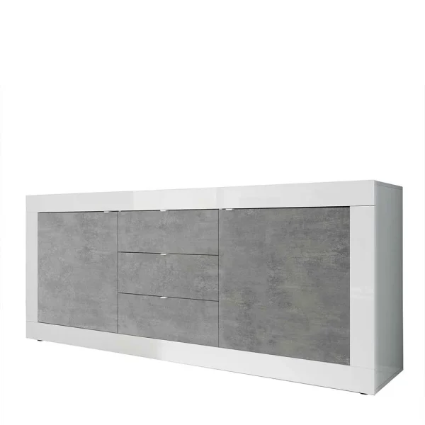 Sideboard In Betonoptik & Weiß HG – Narandu 1