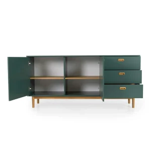 Sideboard In Dunkelgrün & Eiche – Salvatoria 14