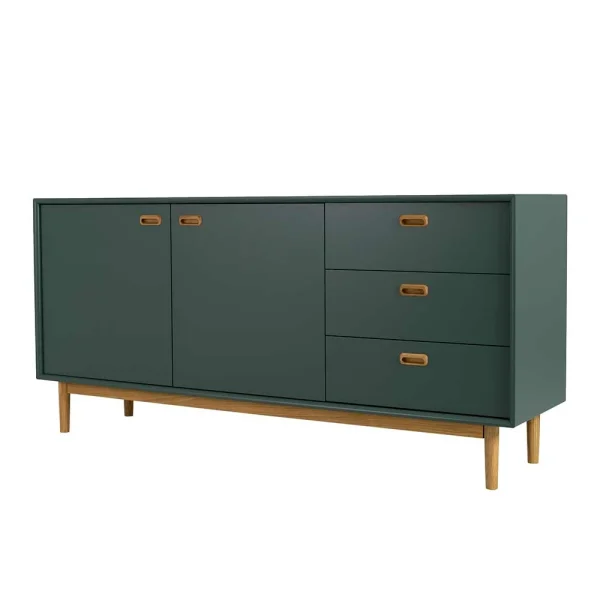Sideboard In Dunkelgrün & Eiche – Salvatoria 1