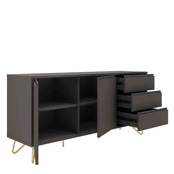 Sideboard In Grau & Gold – Tajibo 5
