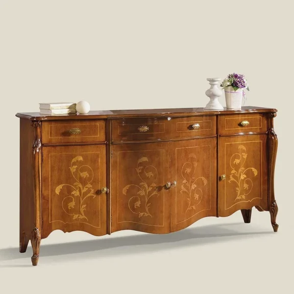 Sideboard In Nussbaum Mit Ranken Dekor – Carlenna 3