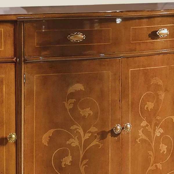 Sideboard In Nussbaum Mit Ranken Dekor – Carlenna 5