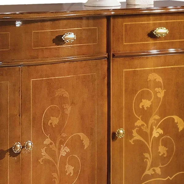 Sideboard In Nussbaum Mit Ranken Dekor – Carlenna 6