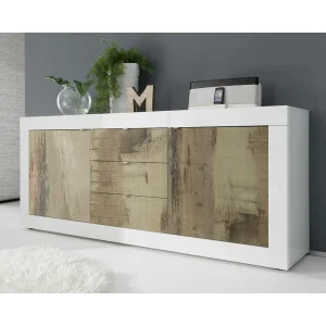 Sideboard In Verwitterter Holzoptik & Weiß – Olvenion 10