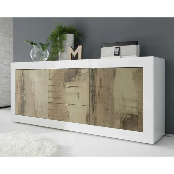 Sideboard In Verwitterter Holzoptik & Weiß – Olvenion 3