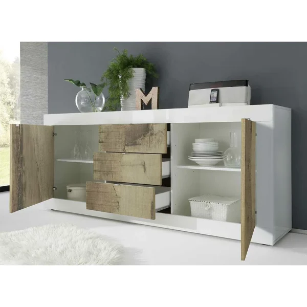 Sideboard In Verwitterter Holzoptik & Weiß – Olvenion 4