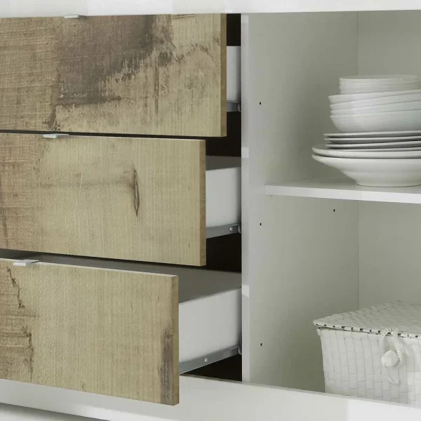 Sideboard In Verwitterter Holzoptik & Weiß – Olvenion 7